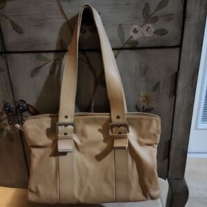 Francesco Biasia Tan Leather Shoulder Bag